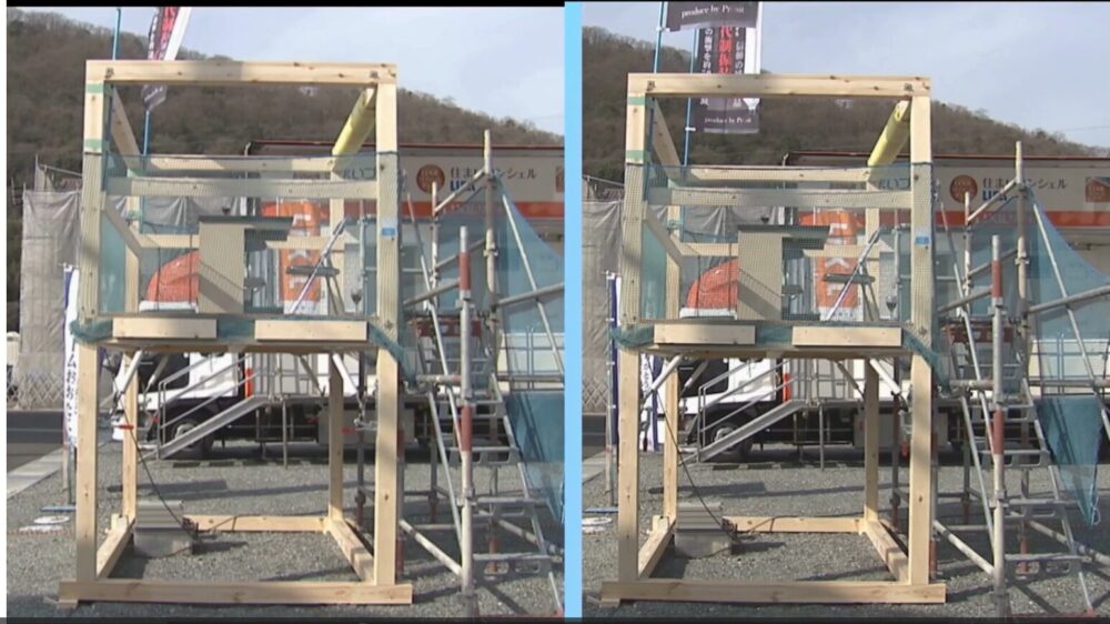 ウィンダンパーあり、なしの櫓